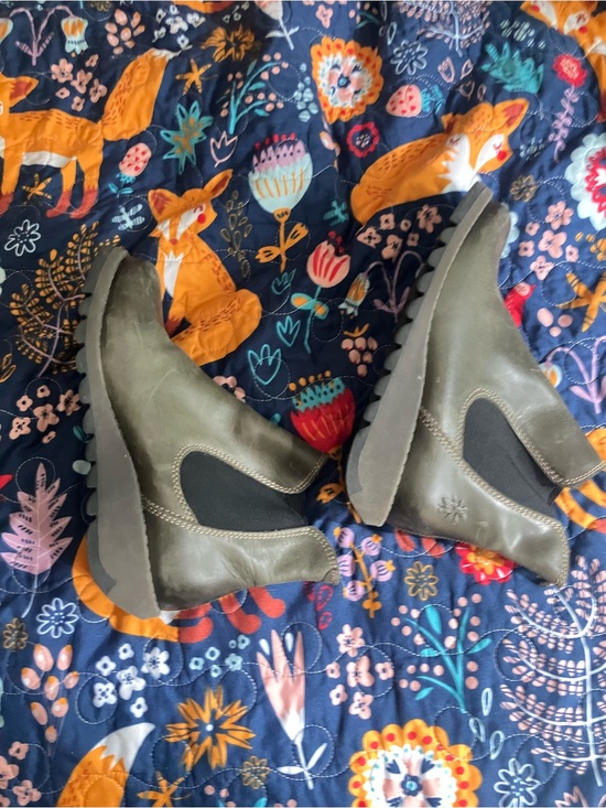 Fly London Shoes - Fly London Olive Green Chelsea Ankle Boots